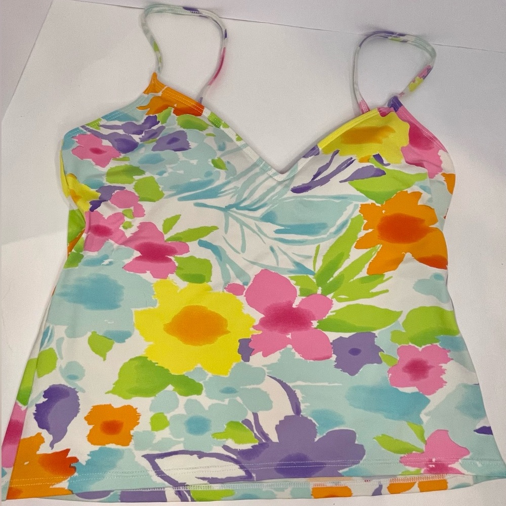 Ralph Lauren floral Tankini Top size 16